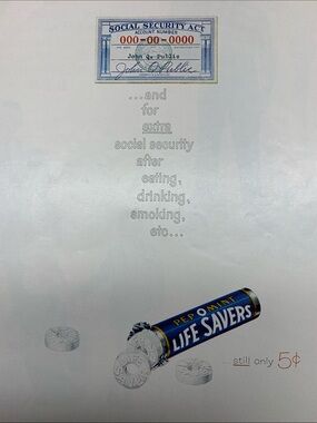 Vintage Life Savers Pep-O-Mint Candy Tube Ad Life Magazine February 17, 1961